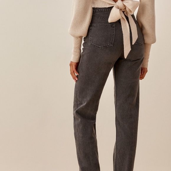 NWOT. Reformation Cynthia High Rise Straight Leg Organic Cotton Jeans Women’s-23 - Picture 5 of 16